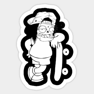 chill with my skate Sticker